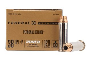 Federal Premium Personal Defense Punch .38 Special +P 120gr Jacketed Hollow Point Ammo - Box of 20